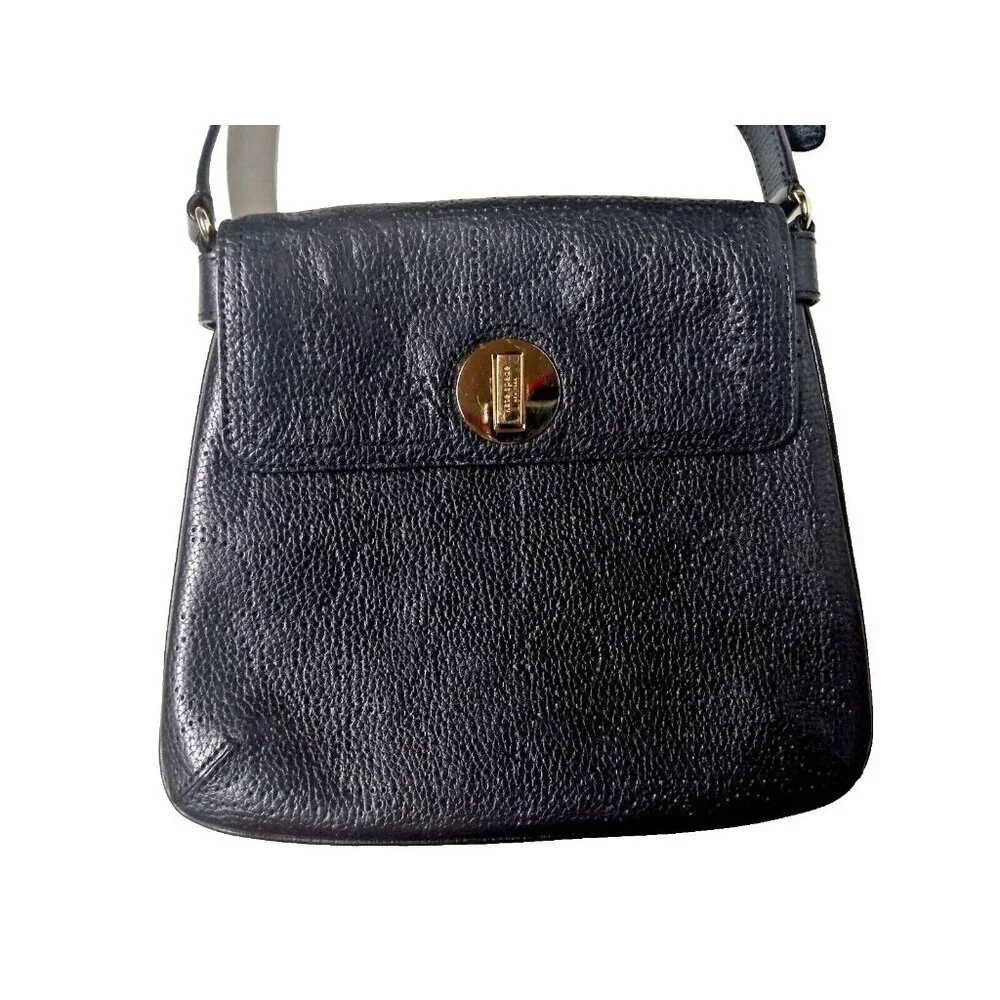 KATE SPADE Double Vanessa York Street Noel Hobo Bag Perforated Leather Black NEW